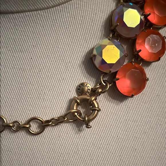 J. Crew Orange and Silver Statement Necklace - Picture 2 of 3